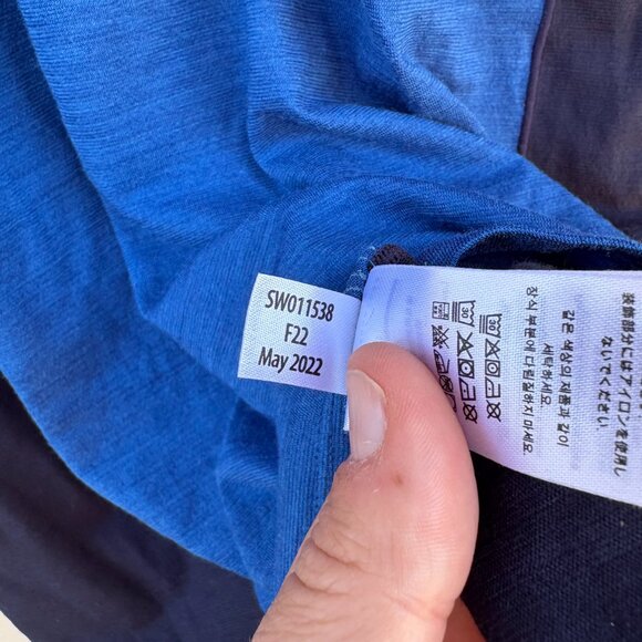 Smartwool Merino Sport 150 Long Sleeve 1/4 Zip Men's Large Blue Outdoor Gorpcore - Picture 7 of 10